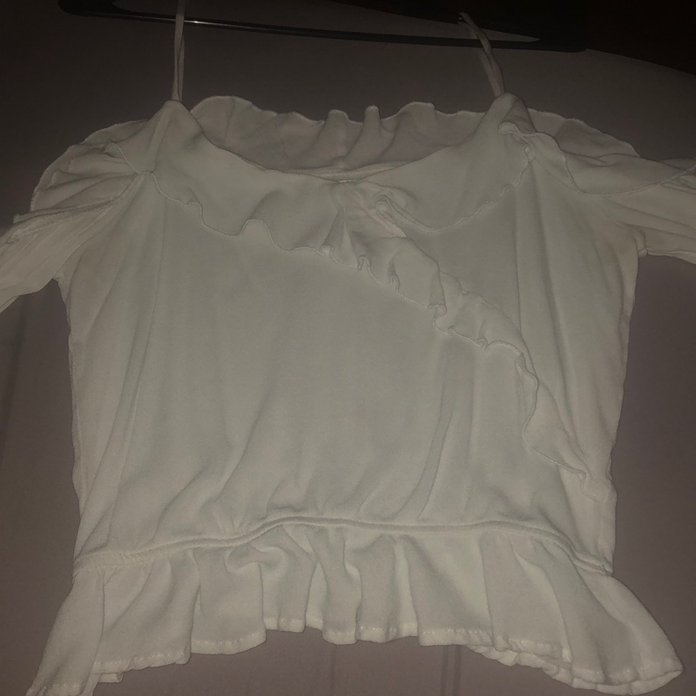 white off the shoulder blouse